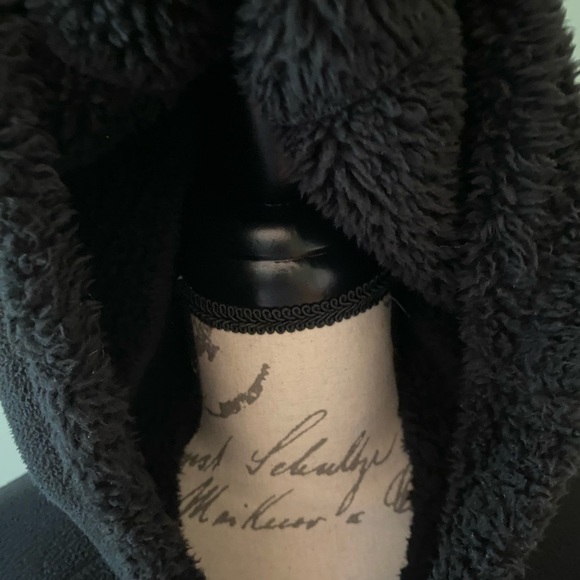 Women's Black Hooded Jacket Size Large - Picture 10 of 13